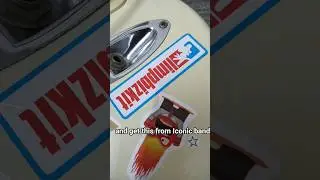 iconic band sticker on guitar Nonuz Guitar Luthier Repair Kuala Lumpur Malaysia