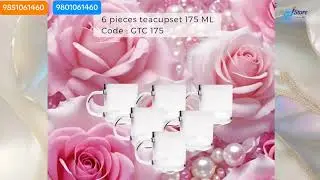 Luxurious Glass Tea cupset Showcase