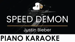 Justin Bieber - SPEED DEMON - Piano Karaoke Instrumental Cover with Lyrics