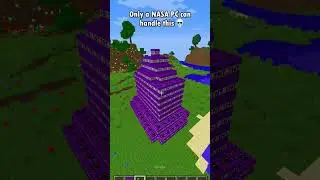 Only a NASA PC can handle this 💀 #shorts #minecraft