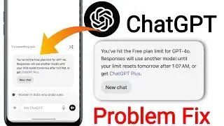ChatGPT you've hit the free plan limit for GPT-5 Problem Fixed || ChatGPT nahi chal raha