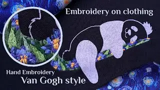 💜Sweatshirt Makeover in Van Gogh Style