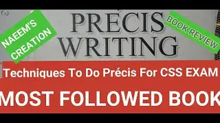 CSS PMS PRECIS WRITING TECHNIQUES || BEST RECOMMENDED  BOOKS || HOW TO DO PRACTICE OF PR&Eacute;CIS????