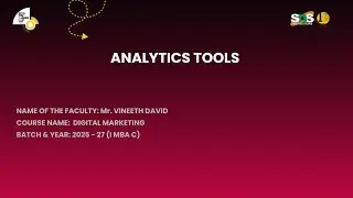 Analytics Tools | DM | SNS INSTITUTIONS