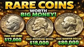 3 Rare USA Coins Worth Thousands! 1966 Dime, 1969 Nickel & 1965 Quarter!&rdquo;