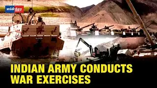 Indian Army Conducts War Exercises In Eastern Ladakh, Across Indus River