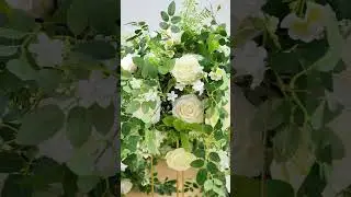 White Rose Greenery Flower Ball Wedding Table Centerpieces Decor#wedding #rose #flowers #event