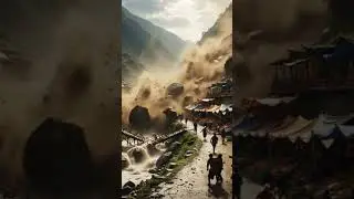LANDSLIDE CHAOS 🏔🔥 | Mountains Villages #landslide #mountainslide #naturaldisaster #epicdisaster