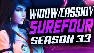 Surefour DPS Widow and Cassidy (McCree) gameplay! [ Overwatch Season 33 Top 500 ]