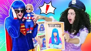 Good vs Bad princess! Baby born doll & princesses pretend to play police officer. Family fun video.