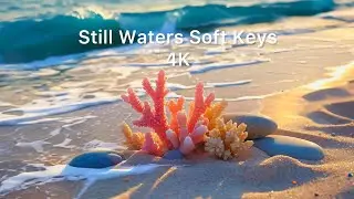 Still Waters, Soft Keys | 4K Ocean with Peaceful Piano Soundscape