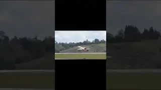 Moments Overloaded Plane Taking Off Almost hit the Trees #shorts