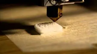 одна из первых печатей на самодельном 3D принтере Reprap Prusa Mendel