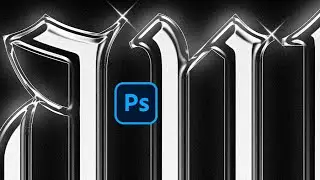 Как сделать черный хромированный текст в Photoshop!