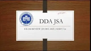 DDA JSA exam review 🔥| 29 Dec 2025 SHIFT 1st | #shortsfeed #examreview #dda