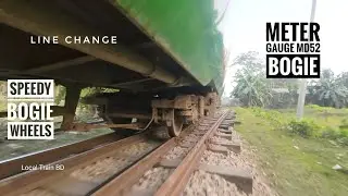 Train bogie wheels suspension vibration, Track Switch.