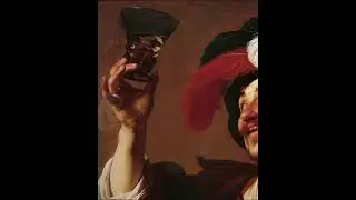 Gerard van Honthorst - The Happy Violinist with a Glass of Wine #baroque #art