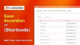 Easy Accordion - How to Turn Gutenberg Blocks Into Reusable Shortcodes for Any Page Builder