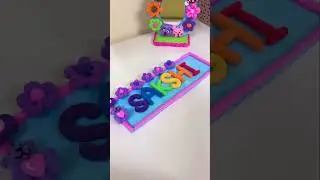 Easy Clay Name Plate 😱💙💜🩵❤️🩷🧡 #shorts #youtube #trending #diy