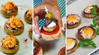 Canapés Con Champiñones Que se Preparan en 5 Minutos ¡Disfrútalos!