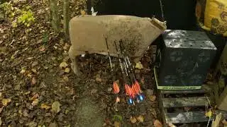 Preparing for Iowa: 50 Yard Cold Shot Archery Practice with Saddle Set Up.