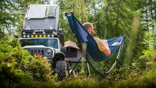 Тестирование переносной стойки для гамака Anymaka в походе на моем Jeep Wrangler Overland