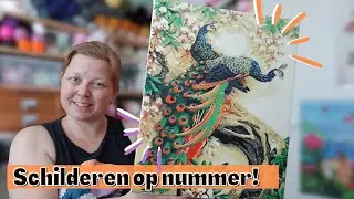 Een pauw schilderen! Schilderen op nummer