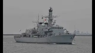HMS SOMERSET F82 ENTERS DEVONPORT NAVAL BASE AT MOUNT BATTEN - 23rd July 2018