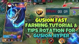 GUSION FAST FARMING TUTORIAL & TIPS ROTATION FOR GUSION HYPER | GUSION GAMEPLAY - MOBILE LEGENDS