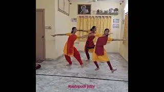 Nrityatarangini dance academy Kuchipudi students performing Aditala jathi