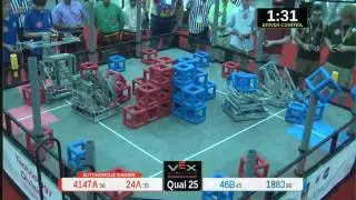 2015 VRC Tech Q25 - 4147A 24A vs 46B 1883 - 60 to 34 - VEX Worlds 2015 - Technology Division