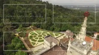 Bussaco castle and park aerial view