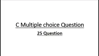 c multiple choice questions - IMPORTANT