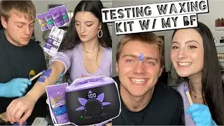 TESTING AT HOME WAXING KIT WITH MY BOYFRIEND | Tress Wellness Waxing Kit Review