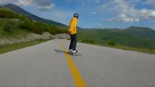 Freebord 5X first try on a big hill!!