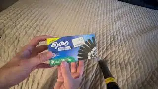 EXPO Dry Erase Markers, Low Odor Ink, Black, Fine Tip, 40 Count