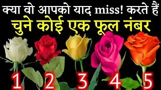 Tarot card in reading.🧿चुने कोई एक फूल, choose one Number. क्या वो आपको याद करते हैं