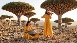 🐉 Ancient Mystical Music | Handpan & Violin under the Dragon's Blood Trees (1-Hour Surreal Journey)