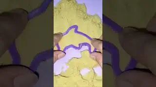 kinetic sand cutting DOLPHIN SHAPE #kineticsand #kineticsandcutting #trending