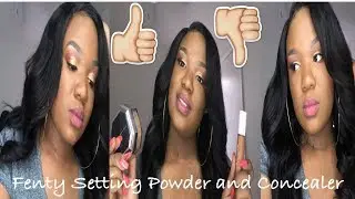 Fenty Beauty Concealer and Setting Powder Review! | Hit 👍🏽 or Miss👎🏽 | Makeup Tutorial