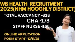 WB-HEALTH 2025 👉 permanent nursing job vacancy (nhm) Hooghly district @Chamelishil01 
