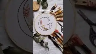 Alphabet embroidery Letter G #art #embroidery #handembroidery #handmade #stitch #embroiderydesign