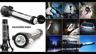 Roadside HERO  &trade; - 9-IN-1 Multi-Function Solar Powered Auto Emergency Device