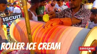 Amazing Colorful  Roller Ice Cream Making in Bangladesh #streetfood #shorts #foodie #food #foodlover