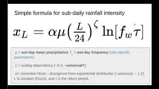 Estimating approximate curves for sub-daily rainfall statistics