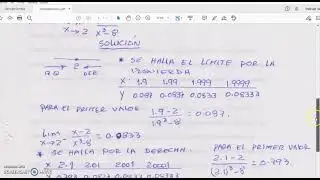 Límites aplicando la definición: evaluar por la derecha y por la izquierda