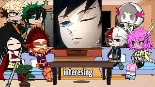 𝙋𝙧𝙤 𝙝𝙚𝙧𝙤𝙚𝙨 𝙧𝙚𝙖𝙘𝙩 𝙩𝙤 deku as Giyuu | Demon slayer | MHA BNHA | Gacha life