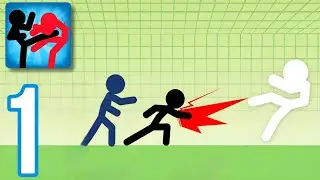 Stickman Fighter Epic Battle - Gameplay Walkthrough Part 1 - Complete Level 1-5 (IOS, Android)