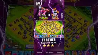 Legend Attack 3 Stars With Zapquake Thrower #clashofclans #legendleague #th18