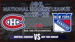 Montreal Canadiens vs New York Rangers Live Scores | NHL Season 2025-26
